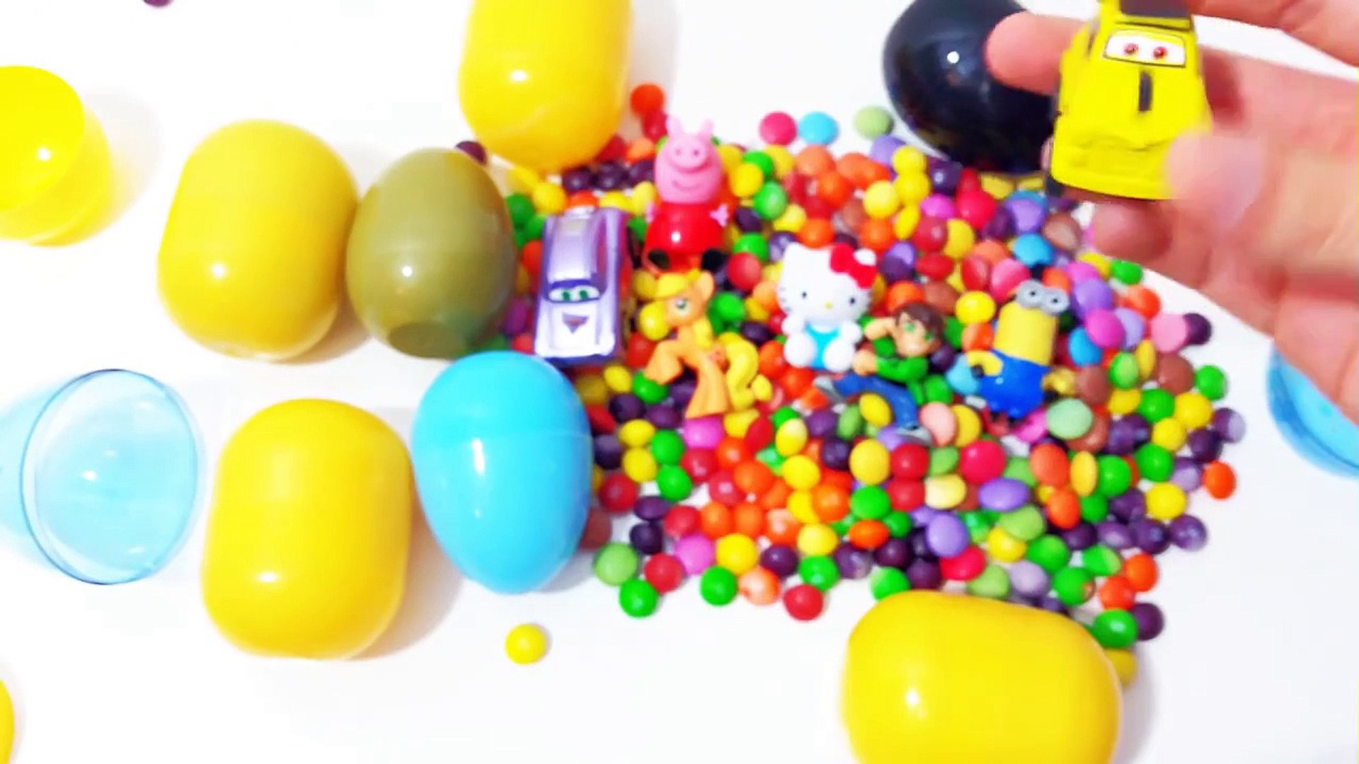 new New Surprise Egg w/skittles Opening: MLP Peppa Pig Cars Toys - PART 2 cars