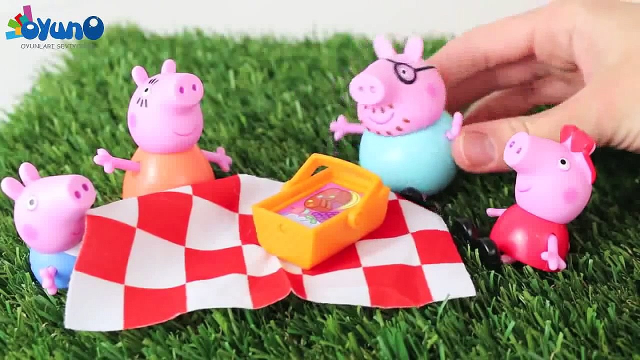Peppa Pig Play Doh Picnic Adventure Car Play Dough Sandwich Lunch Mummy Pig DisneyCarToys