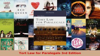 Read  Tort Law for Paralegals 3rd Edition EBooks Online