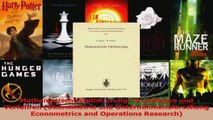 Download  Mathematische Optimierung Grundlagen und Verfahren Ökonometrie und Unternehmensforschung PDF Online