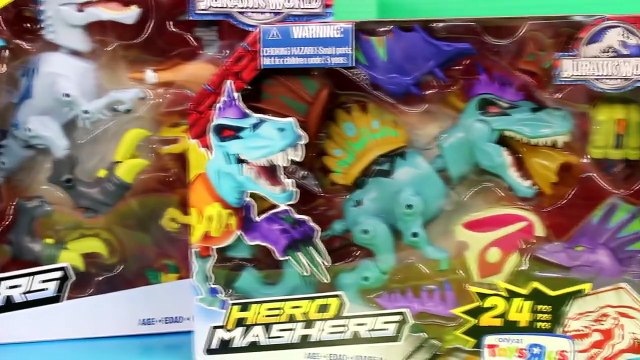 Jurassic World Hero Mashers Dinosaurs with Disney Pixar Cars Lightning McQueen Mater