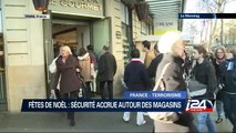 Paris : une sécurité accrue autour des magasins piur Noël