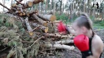 Young Russian Girl has great boxing skills!