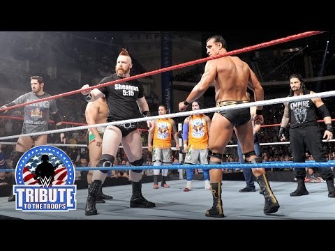 Roman Reigns, Dean Ambrose and The Usos kick off the tribute׃ WWE Tribute to the Troops 2015