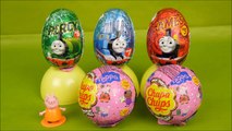 toy Thomas The Tank Engine & Friends surprise toys vs Peppa Pig surprise eggs Chupa Chups edition