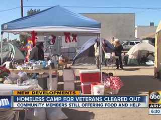 Homeless veterans camp closed down