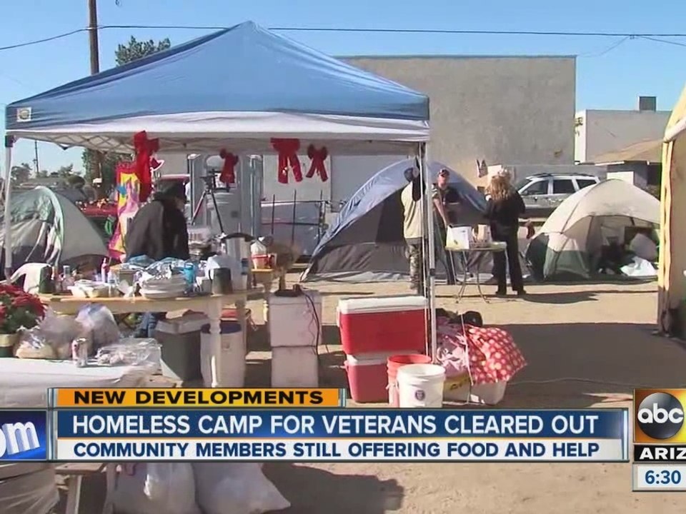 Homeless veterans camp closed down