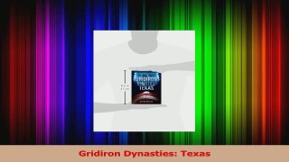 Gridiron Dynasties Texas Read Online