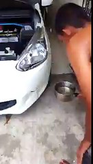 Как выправить вмятину на машине кипятком