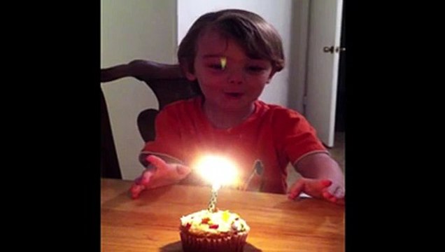 Boy Sneezes Out Candle