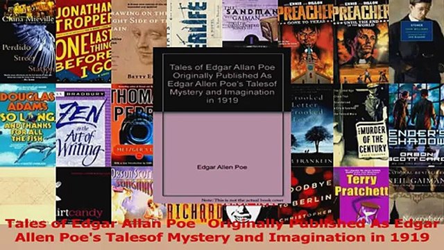 PDF Download Tales of Edgar Allan Poe Originally Published As Edgar Allen Poes Talesof Mystery and PDF Full Ebook
