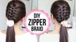 Zipper Braid Hair Tutorial (2 Ways) | Braided Hairstyles