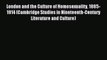 London and the Culture of Homosexuality 1885-1914 (Cambridge Studies in Nineteenth-Century