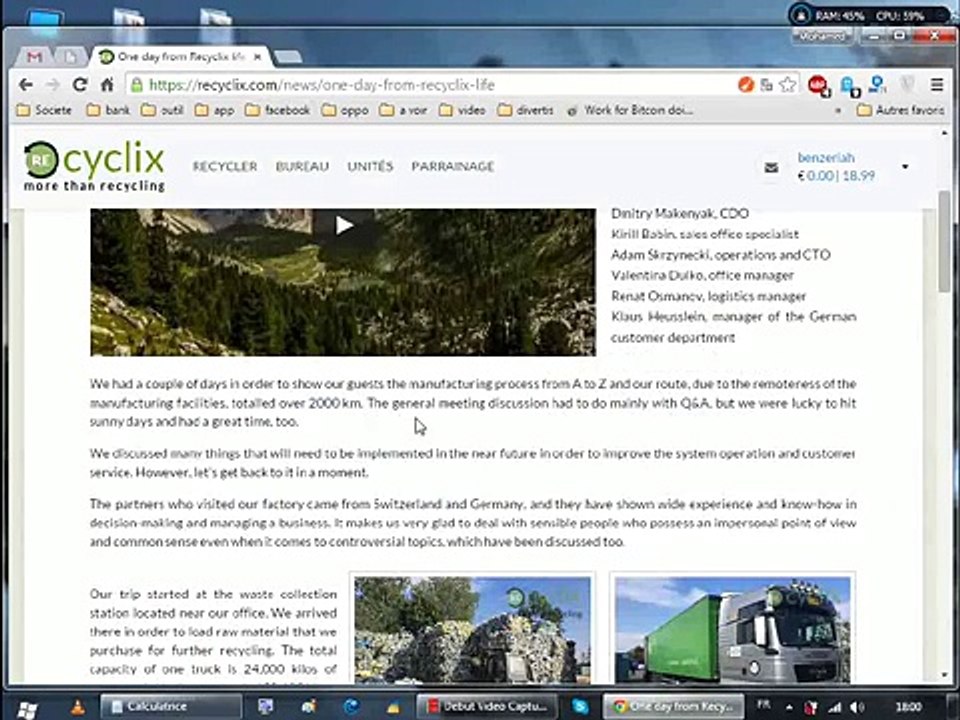 Recyclix - دعوة للإستثمار في موقع روسيكليكس وربح 1000 دولار شهريا