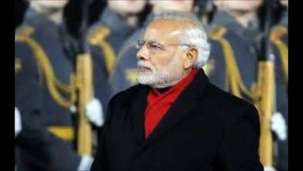 PM Modi walks during national anthem, Russian official nudges him back