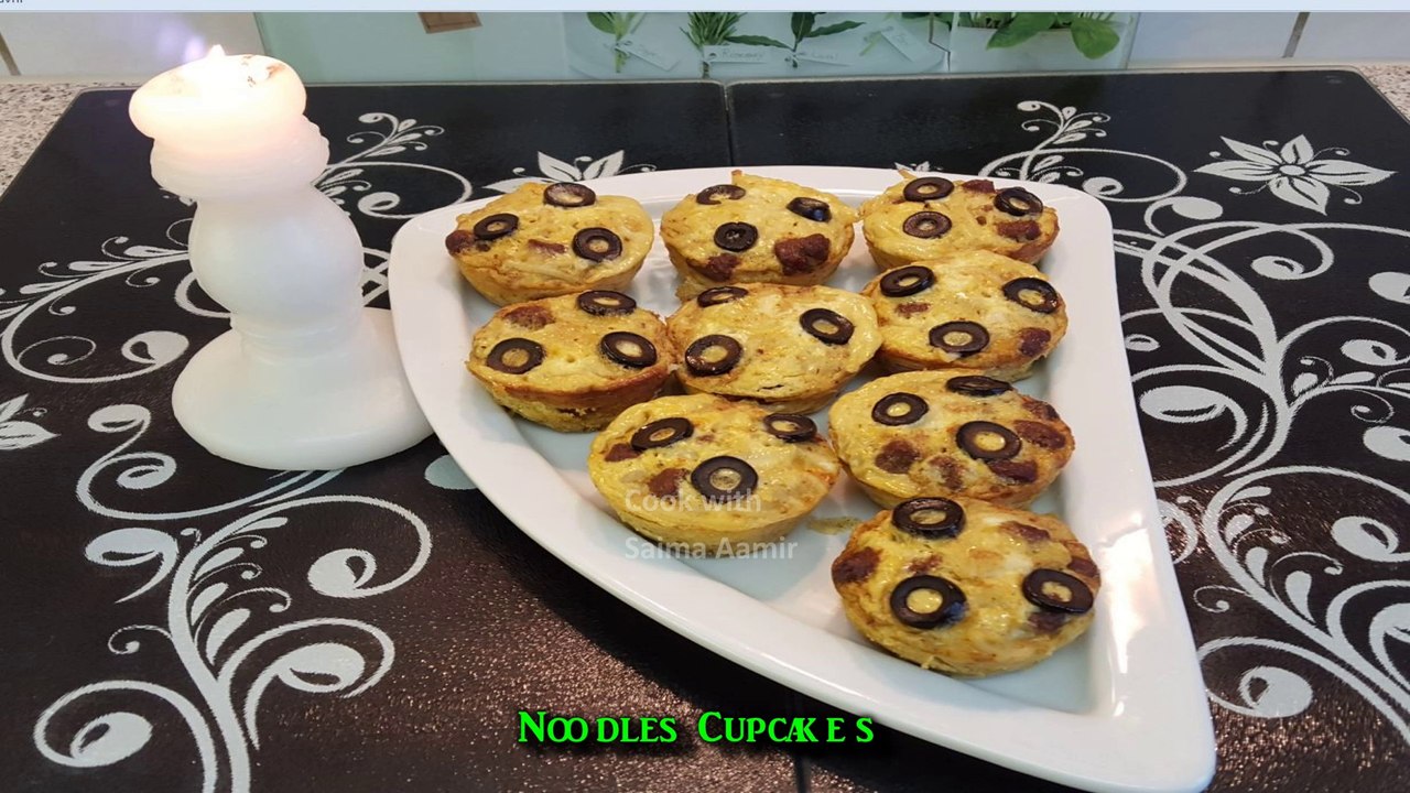 Noodles Cupcakes نوڈلز کپ کیک / Cook With Saima