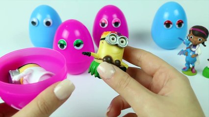 Download Video: surprise eggs Peppa Pig Surprise Eggs Unboxing Paw Patrol Doc McStuffins Minions Disney Cars