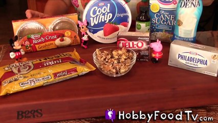 Mini ChocoNut Cream pies! Chocolate, Cream, Walnuts + Peppa Pig, Disney Minnie Mouse by HobbyFoodTV