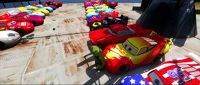 Nursery Rhymes - 25 Multi Colors Mcqueen Cars SMASHED BY HULK! Dinoco Ramone Disney Pixar Cars HD , HD online free 2016