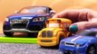 Bburago MAKE A MERCEDES CRASH!! Bussy & Speedy German Toy Cars Construction Cartoons for C