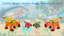 Dinosaur Train Toys Finger Family Song Daddy Finger Nursery Rhymes Buddy Hank Tiny Spinosa