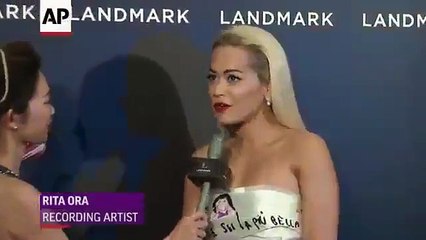 Rita Ora before her first performance in Hong Kong