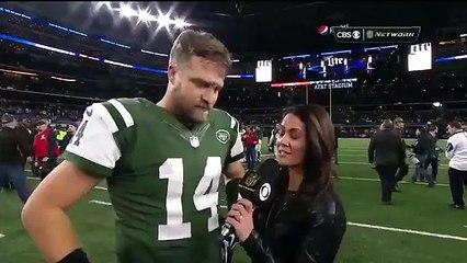 Ryan Fitzpatrick Photobombed by Nick Mangold, Asks 'Is This Live' - Jets vs. Cowboys - NFL