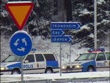 Car accident caught on camera by Swedish TV4s news team Nyheterna (TV4)