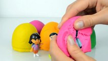 Disney Play doh Kinder Surprise eggs Peppa pig Toys Minions 2015 Monsters Mike Wazowski Dora The Exp