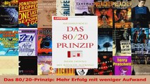 Download  Das 8020Prinzip Mehr Erfolg mit weniger Aufwand PDF Online