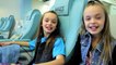 11 year old Taylor Hatala and 8 year old Reese Hatala dance off in nail salon