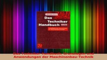 Lesen  Das TechnikerHandbuch Grundlagen und Anwendungen der MaschinenbauTechnik PDF Frei