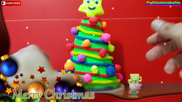 Play Doh Foam Clay Christmas Tree Presents Surprise Egg Spider-Man Super Mario My Little Pony