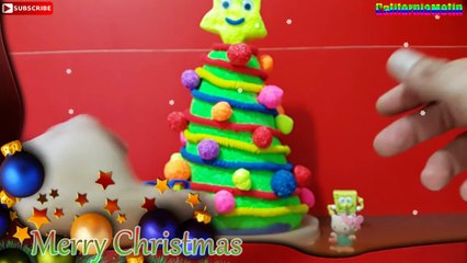 Play Doh Foam Clay Christmas Tree Presents Surprise Egg Spider-Man Super Mario My Little Pony