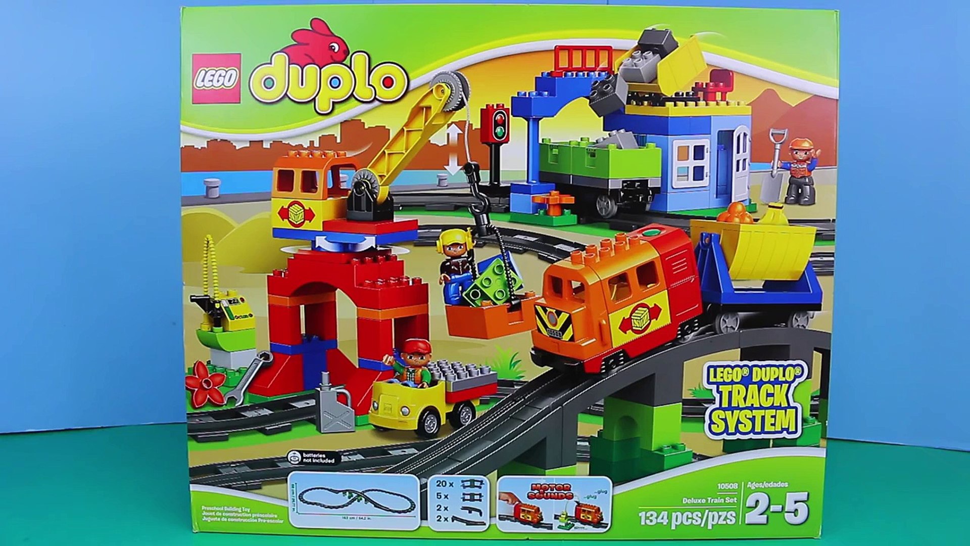 Duplo Lego Deluxe Train Set with Batman and Superman Legos Saving Spiderman  Tied to Train Track - Dailymotion Video