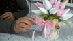 DIY- Faça você mesma, Decoração com tulipas de tecidos