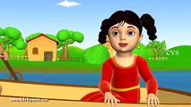 Row row row your boat 3D Animation English Nursery rhyme for children with lyrics