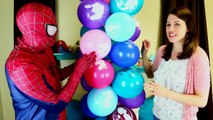 Giant Balloon Pop Challenge Giant Rope Tower Surprise Toys & Disney Princess Balloons Disn