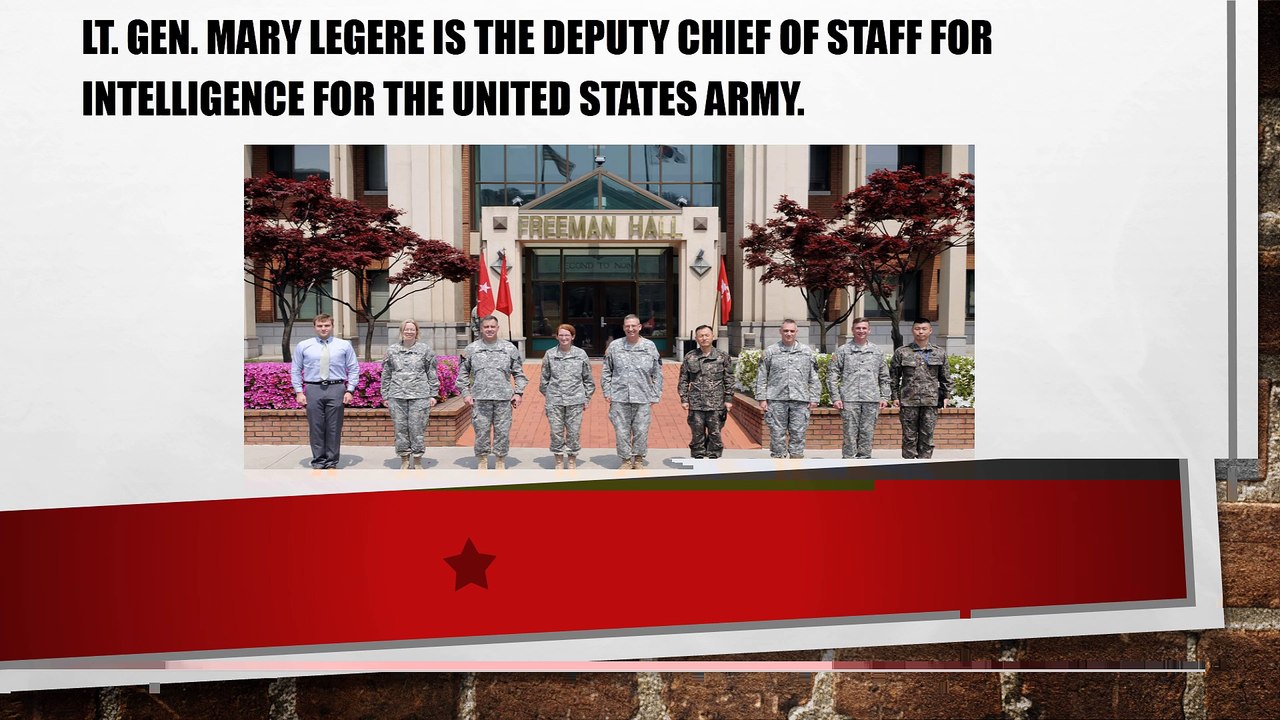 Lt. Gen. Mary Legere - Head of Military Intelligence