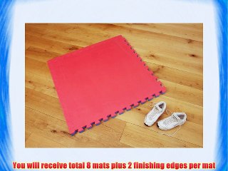 Martial Arts Gym Karate Judo Jumbo red/blue 20mm mats x 8sqm