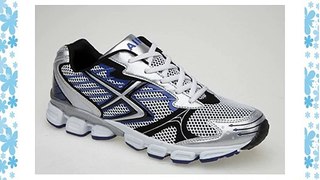Mens Shock Absorbing Running Trainers White/Black/Blue Size 11 UK