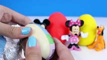 Clay Rainbow Colors Surprise Eggs Mickey Mouse Minnie Mouse Eggs Play Dough Disney Toy Epi