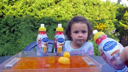 drink chalange Disney Frozen surprise drinks with surprise eggs capsules surprise eggs