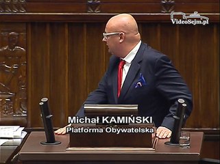 Poseł Michał Kamiński - Wystąpienie z dnia 18 listopada 2015 roku.