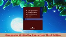 PDF Download  Companies Limited by Guarantee Third Edition PDF Full Ebook
