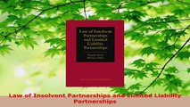 PDF Download  Law of Insolvent Partnerships and Limited Liability Partnerships Download Online