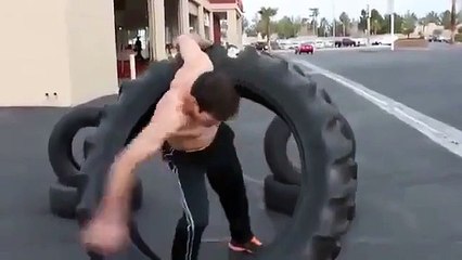 Hula hoop for real men ... wheel tractor