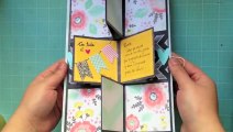 Papercraft TUTORIAL Tarjeta Pop Up-Pop Up Card Scrapbook DIY
