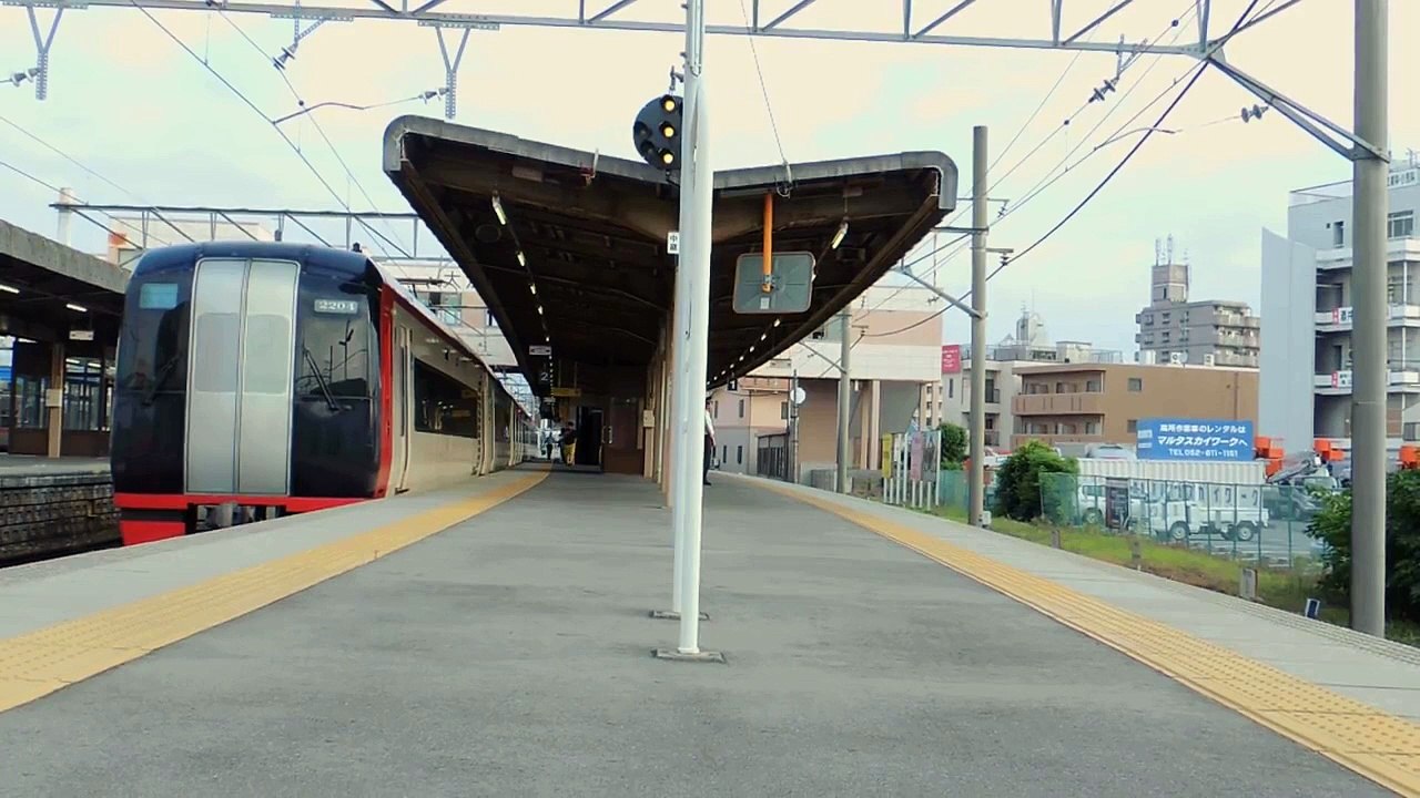 名鉄 空港特急型車両同士の退避@常滑線・大江