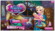 Frozen Elsa Baby Birth - Disney Frozen Game - Elsa Frozen Baby Feeding Videos Games